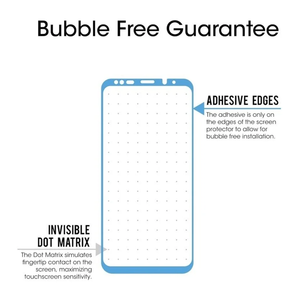 amFlim 3D Curved Glass Screen Protector for Samsung Galaxy S9 Plus - Black